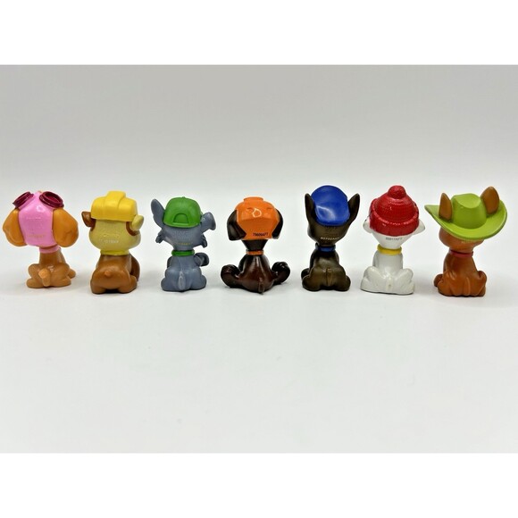 Paw Patrol Mini Figures Lot of 7 Mini Cake Toppers Tracker Rocky Zuma Skye Chase - Picture 3 of 8